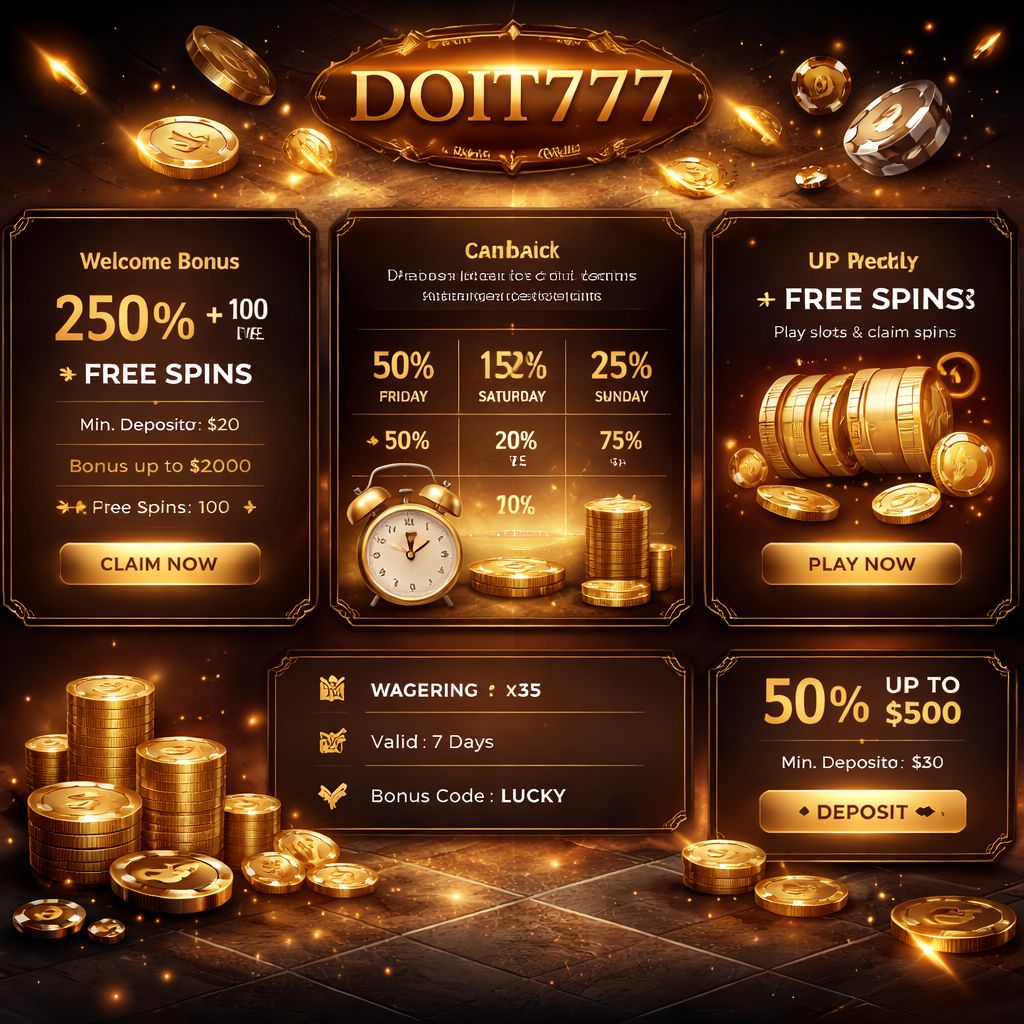 Promociones de casino DOIT777 y términos de bonos explicados